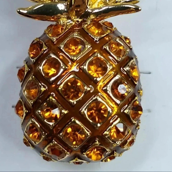 Betsey Johnson Pineapple Pin Brooch - Picture 2 of 4